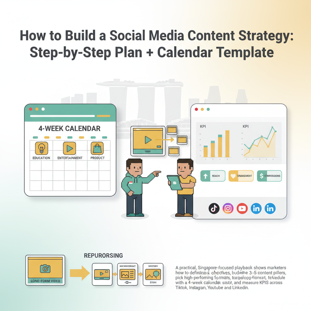 Header image: Social media content strategy guide and calendar template