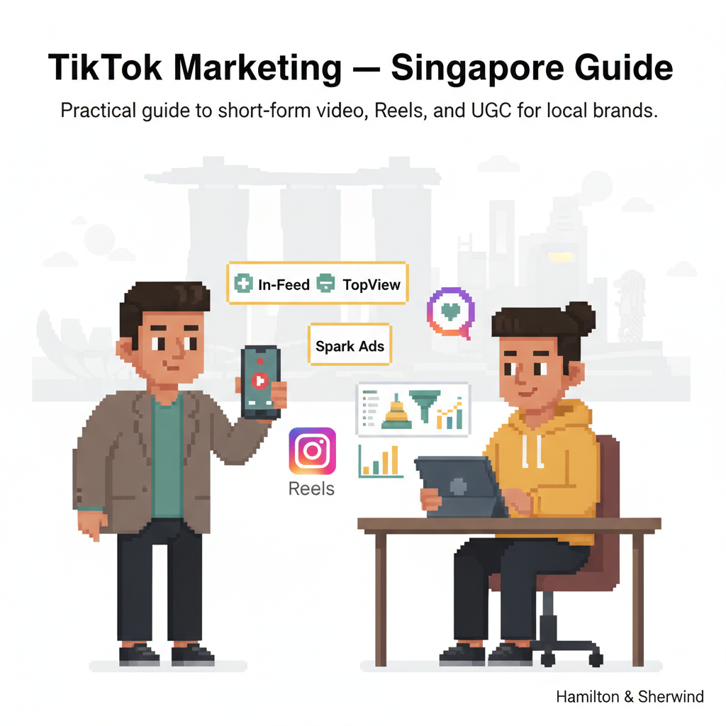 TikTok Marketing Singapore guide header image showing short-form video strategy concepts