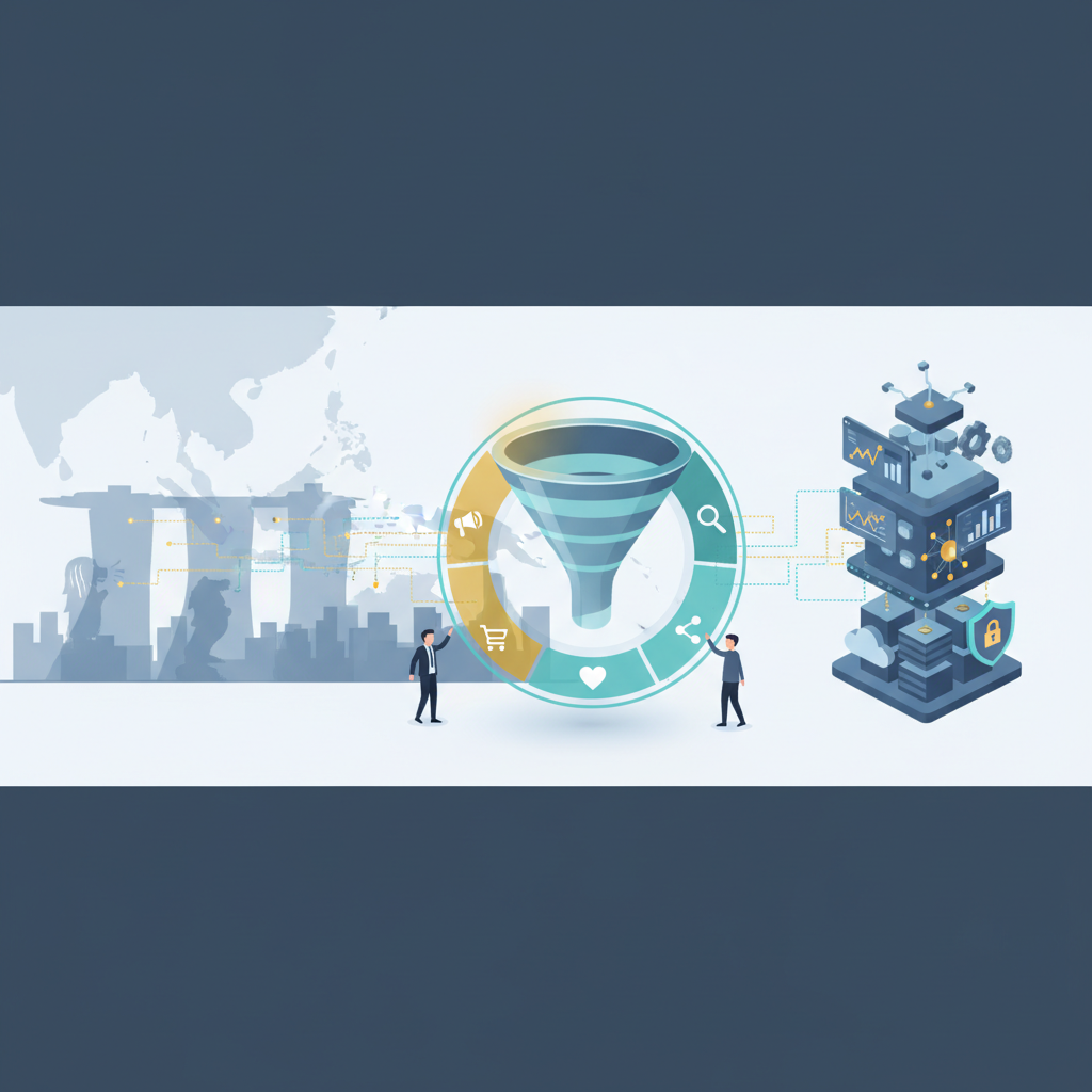AI marketing for 2025 with Singapore skyline