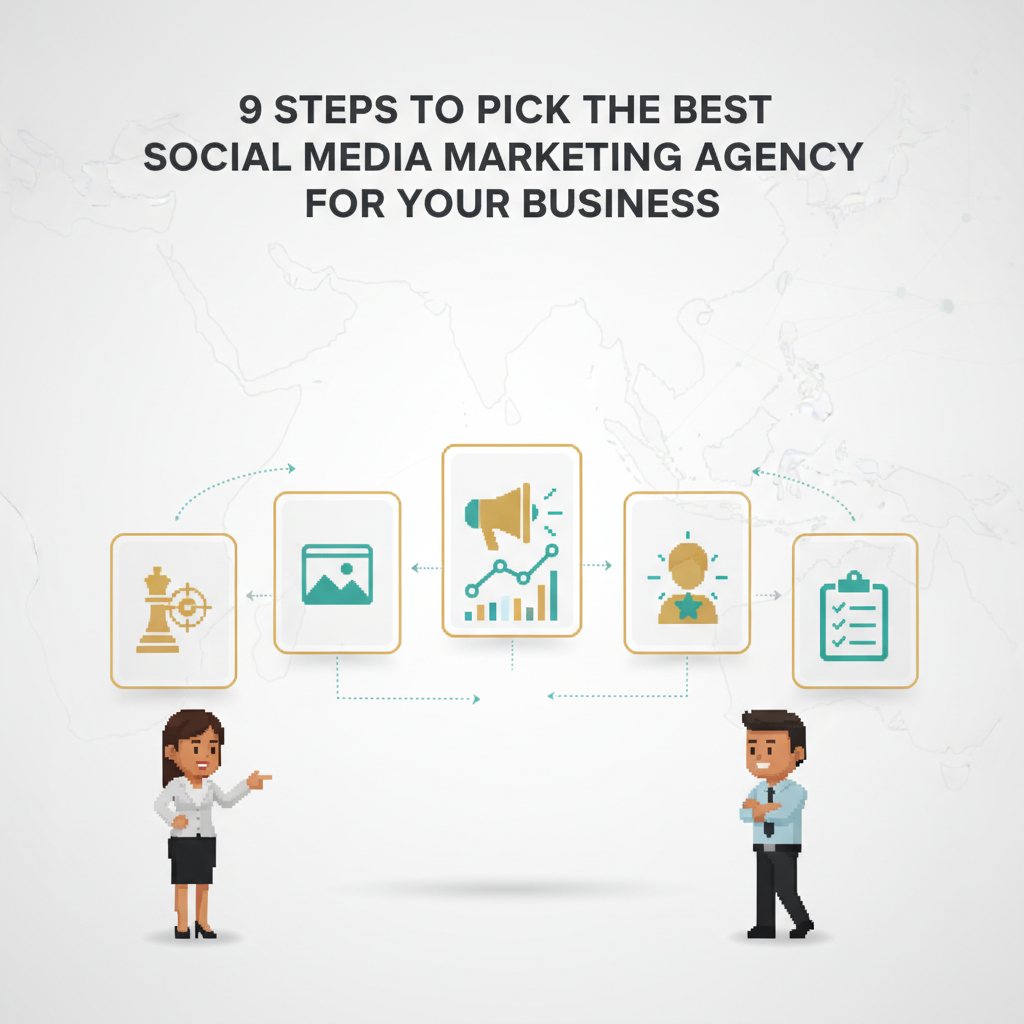 Blog header: 9 Steps to Pick the Best Social Media Marketing Agency for Your Business