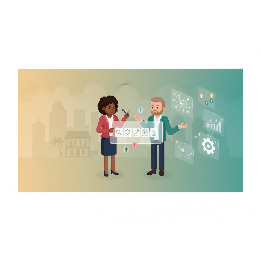 Modern team storyboard with AI motifs and Singapore skyline visualising a 6-step brand storytelling playbook