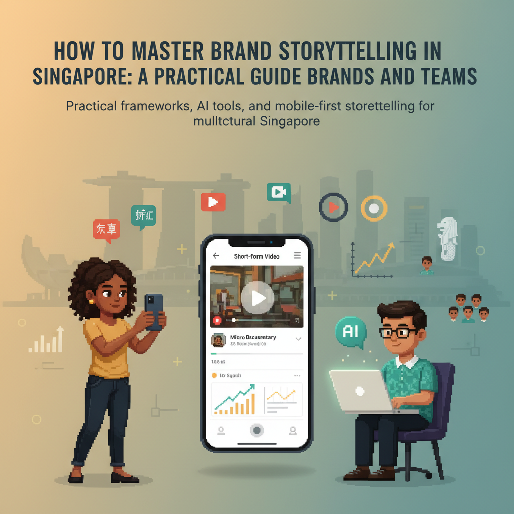 How to master brand storytelling in Singapore — mobile-first narrative with Singapore skyline and analytics motifs
