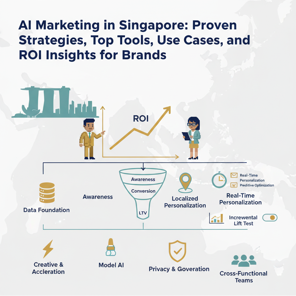 AI marketing in Singapore header image: strategies, tools, ROI