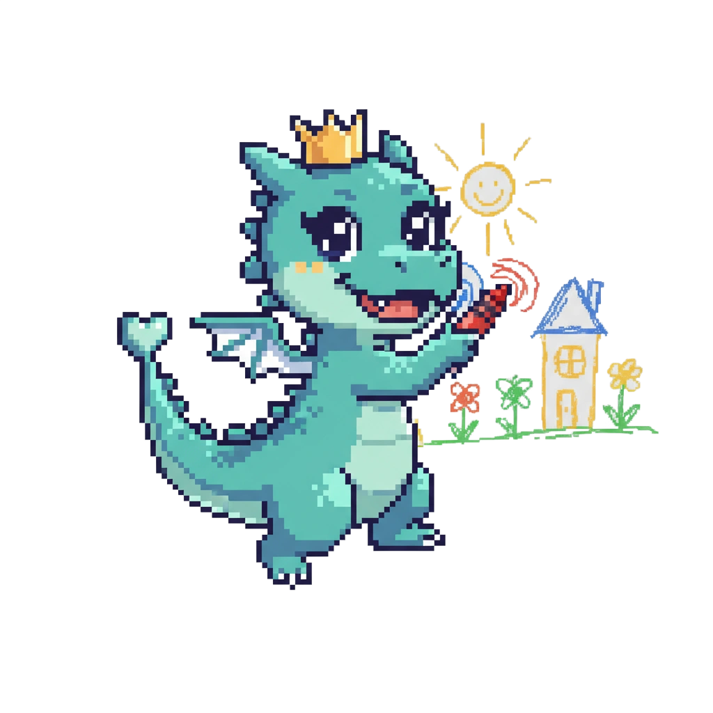 Dragon drawing on the wall